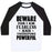 Virgin Teez  Baseball Tee Unisex Classic Baseball Tee / x-small / White/Black FEARLESS AND POWERFUL UNISEX CLASSIC BASEBALL TEE