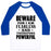 Virgin Teez  Baseball Tee Unisex Classic Baseball Tee / x-small / White/Blue FEARLESS AND POWERFUL UNISEX CLASSIC BASEBALL TEE
