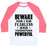 Virgin Teez  Baseball Tee Unisex Classic Baseball Tee / x-small / White/Neon Pink FEARLESS AND POWERFUL UNISEX CLASSIC BASEBALL TEE