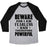 Virgin Teez  Baseball Tee Unisex Tri-Blend Baseball Tee / small / Athletic Gray / Black FEARLESS AND POWERFUL UNISEX TRI-BLEND BASEBALL TEE
