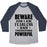 Virgin Teez  Baseball Tee Unisex Tri-Blend Baseball Tee / small / Athletic Gray / Navy FEARLESS AND POWERFUL UNISEX TRI-BLEND BASEBALL TEE