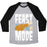 Virgin Teez  Baseball Tee Unisex Tri-Blend Baseball Tee / small / Athletic Gray / Black FEAST MODE UNISEX TRI-BLEND BASEBALL TEE