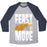Virgin Teez  Baseball Tee Unisex Tri-Blend Baseball Tee / small / Athletic Gray / Navy FEAST MODE UNISEX TRI-BLEND BASEBALL TEE