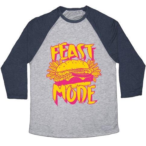 FEAST MODE UNISEX TRI-BLEND BASEBALL TEE