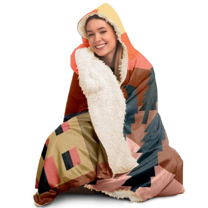 Milltary Scene Hooded Blanket