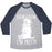 Virgin Teez  Baseball Tee Unisex Tri-Blend Baseball Tee / small / Athletic Gray / Navy FEED ME AND TELL ME I'M PRETTY LITTLE FAT PARODY WHITE PRINT UNISEX TRI-BLEND BASEBALL TEE