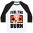 Virgin Teez  Baseball Tee Unisex Classic Baseball Tee / x-small / White/Black FEEL THE BURN (NATSU) UNISEX CLASSIC BASEBALL TEE