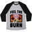 Virgin Teez  Baseball Tee Unisex Tri-Blend Baseball Tee / small / Athletic Gray / Black FEEL THE BURN (NATSU) UNISEX TRI-BLEND BASEBALL TEE