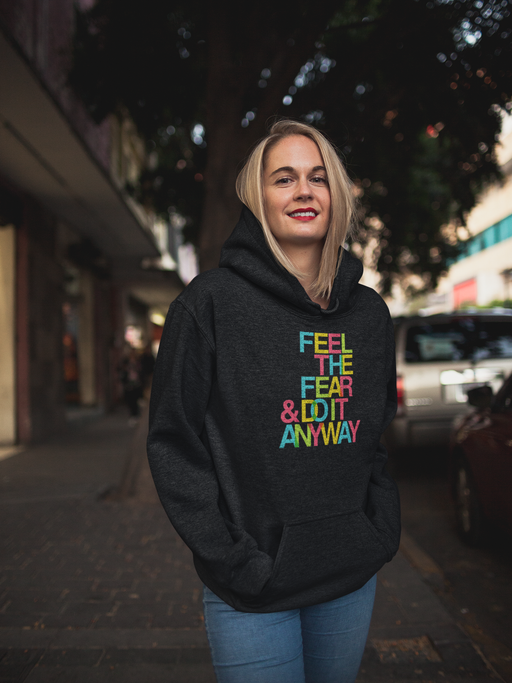 Virgin Teez Pull Over Hoodie Feel The Fear Women Hoodie