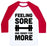 Virgin Teez  Baseball Tee Unisex Classic Baseball Tee / x-small / White/Red FEELING SORE AND READY FOR MORE UNISEX CLASSIC BASEBALL TEE