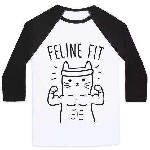 Virgin Teez  Baseball Tee Unisex Classic Baseball Tee / x-small / White/Black FELINE FIT UNISEX CLASSIC BASEBALL TEE