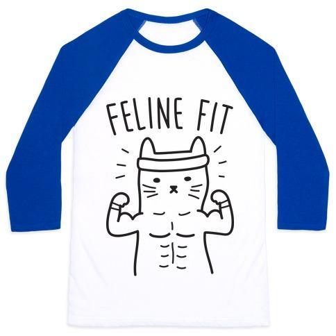 Virgin Teez  Baseball Tee Unisex Classic Baseball Tee / x-small / White/Blue FELINE FIT UNISEX CLASSIC BASEBALL TEE