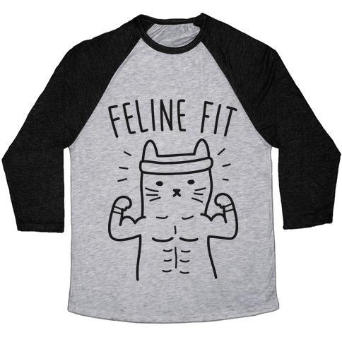 Virgin Teez  Baseball Tee Unisex Tri-Blend Baseball Tee / small / Athletic Gray / Black FELINE FIT UNISEX TRI-BLEND BASEBALL TEE