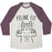 Virgin Teez  Baseball Tee Unisex Tri-Blend Baseball Tee / small / Oatmeal / Maroon FELINE FIT UNISEX TRI-BLEND BASEBALL TEE