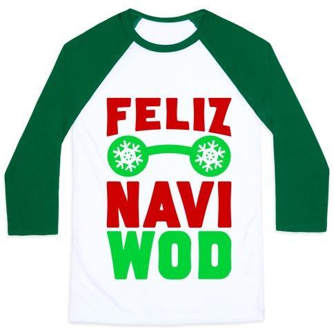 Virgin Teez  Baseball Tee Unisex Classic Baseball Tee / x-small / White/Dark Green FELIZ NAVI-WOD UNISEX CLASSIC BASEBALL TEE