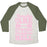 Virgin Teez  Baseball Tee Unisex Tri-Blend Baseball Tee / small / Oatmeal / Moss FEMALES ARE STRONG AS HELL UNISEX TRI-BLEND BASEBALL TEE