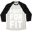 Virgin Teez  Baseball Tee Unisex Tri-Blend Baseball Tee / small / Oatmeal / Black FIGHT FOR FIT UNISEX TRI-BLEND BASEBALL TEE