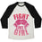 Virgin Teez  Baseball Tee Unisex Tri-Blend Baseball Tee / small / Oatmeal / Black FIGHT LIKE A GIRL UNISEX TRI-BLEND BASEBALL TEE