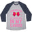 Virgin Teez  Baseball Tee Unisex Tri-Blend Baseball Tee / small / Athletic Gray / Navy FIGHTING EVIL BY MOONLIGHT IS MY CARDIO UNISEX TRI-BLEND BASEBALL TEE