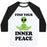 Virgin Teez  Baseball Tee Unisex Classic Baseball Tee / x-small / White/Black FIND YOUR INNER PEACE UNISEX CLASSIC BASEBALL TEE