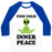 Virgin Teez  Baseball Tee Unisex Classic Baseball Tee / x-small / White/Blue FIND YOUR INNER PEACE UNISEX CLASSIC BASEBALL TEE