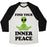 Virgin Teez  Baseball Tee Unisex Tri-Blend Baseball Tee / small / Oatmeal / Black FIND YOUR INNER PEACE UNISEX TRI-BLEND BASEBALL TEE