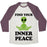 Virgin Teez  Baseball Tee Unisex Tri-Blend Baseball Tee / small / Oatmeal / Maroon FIND YOUR INNER PEACE UNISEX TRI-BLEND BASEBALL TEE