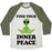 Virgin Teez  Baseball Tee Unisex Tri-Blend Baseball Tee / small / Oatmeal / Moss FIND YOUR INNER PEACE UNISEX TRI-BLEND BASEBALL TEE