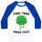 Virgin Teez  Baseball Tee Unisex Classic Baseball Tee / x-small / White/Blue FIND YOUR INNER PEAS UNISEX CLASSIC BASEBALL TEE