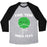 Virgin Teez  Baseball Tee Unisex Tri-Blend Baseball Tee / small / Athletic Gray / Black FIND YOUR INNER PEAS UNISEX TRI-BLEND BASEBALL TEE