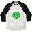 Virgin Teez  Baseball Tee Unisex Tri-Blend Baseball Tee / small / Oatmeal / Black FIND YOUR INNER PEAS UNISEX TRI-BLEND BASEBALL TEE