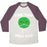 Virgin Teez  Baseball Tee Unisex Tri-Blend Baseball Tee / small / Oatmeal / Maroon FIND YOUR INNER PEAS UNISEX TRI-BLEND BASEBALL TEE