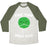 Virgin Teez  Baseball Tee Unisex Tri-Blend Baseball Tee / small / Oatmeal / Moss FIND YOUR INNER PEAS UNISEX TRI-BLEND BASEBALL TEE