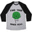 Virgin Teez  Baseball Tee Unisex Tri-Blend Baseball Tee / small / Athletic Gray / Black FIND YOUR INNER PEAS UNISEX TRI-BLEND BASEBALL TEE