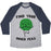 Virgin Teez  Baseball Tee Unisex Tri-Blend Baseball Tee / small / Athletic Gray / Navy FIND YOUR INNER PEAS UNISEX TRI-BLEND BASEBALL TEE