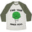 Virgin Teez  Baseball Tee Unisex Tri-Blend Baseball Tee / small / Oatmeal / Moss FIND YOUR INNER PEAS UNISEX TRI-BLEND BASEBALL TEE