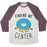 Virgin Teez  Baseball Tee Unisex Tri-Blend Baseball Tee / small / Oatmeal / Maroon FINDING MY CENTER UNISEX TRI-BLEND BASEBALL TEE