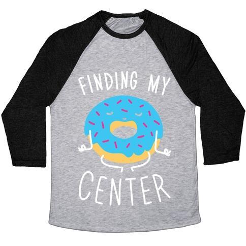 Virgin Teez  Baseball Tee Unisex Tri-Blend Baseball Tee / small / Athletic Gray / Black FINDING MY CENTER UNISEX TRI-BLEND BASEBALL TEE