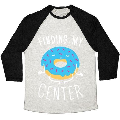 Virgin Teez  Baseball Tee Unisex Tri-Blend Baseball Tee / small / Oatmeal / Black FINDING MY CENTER UNISEX TRI-BLEND BASEBALL TEE
