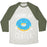 Virgin Teez  Baseball Tee Unisex Tri-Blend Baseball Tee / small / Oatmeal / Moss FINDING MY CENTER UNISEX TRI-BLEND BASEBALL TEE
