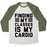 Virgin Teez  Baseball Tee Unisex Tri-Blend Baseball Tee / small / Oatmeal / Moss FINDING MY CLASSES IS MY CARDIO UNISEX TRI-BLEND BASEBALL TEE