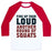 Virgin Teez  Baseball Tee Unisex Classic Baseball Tee / x-small / White/Red FIRE UP YOUR LOUD ANOTHER ROUND OF SQUATS UNISEX CLASSIC BASEBALL TEE