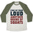 Virgin Teez  Baseball Tee Unisex Tri-Blend Baseball Tee / small / Oatmeal / Moss FIRE UP YOUR LOUD ANOTHER ROUND OF SQUATS UNISEX TRI-BLEND BASEBALL TEE