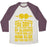 Virgin Teez  Baseball Tee Unisex Tri-Blend Baseball Tee / small / Oatmeal / Maroon FIRST BASE UNISEX TRI-BLEND BASEBALL TEE