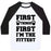 Virgin Teez  Baseball Tee Unisex Classic Baseball Tee / x-small / White/Black FIRST THINGS FIRST I'M THE FITTEST UNISEX CLASSIC BASEBALL TEE