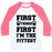 Virgin Teez  Baseball Tee Unisex Classic Baseball Tee / x-small / White/Neon Pink FIRST THINGS FIRST I'M THE FITTEST UNISEX CLASSIC BASEBALL TEE