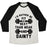 Virgin Teez  Baseball Tee Unisex Tri-Blend Baseball Tee / small / Oatmeal / Black FIT AND SEXY UNISEX TRI-BLEND BASEBALL TEE