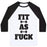 Virgin Teez  Baseball Tee Unisex Classic Baseball Tee / x-small / White/Black FIT AS F*** (TANK) UNISEX CLASSIC BASEBALL TEE