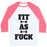 Virgin Teez  Baseball Tee Unisex Classic Baseball Tee / x-small / White/Neon Pink FIT AS F*** (TANK) UNISEX CLASSIC BASEBALL TEE