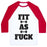 Virgin Teez  Baseball Tee Unisex Classic Baseball Tee / x-small / White/Red FIT AS F*** (TANK) UNISEX CLASSIC BASEBALL TEE